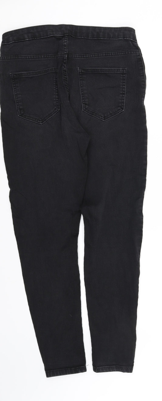 pre worn Womens Black   Straight Jeans Size 14 L32 in
