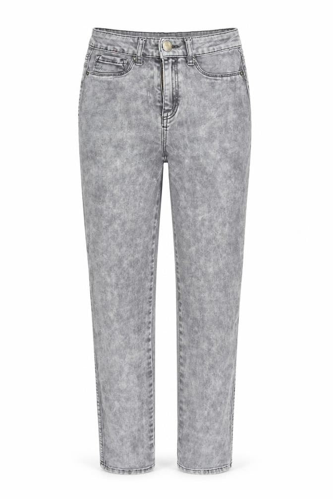 Front view of Next women’s grey straight jeans, size UK 6, 29-inch leg