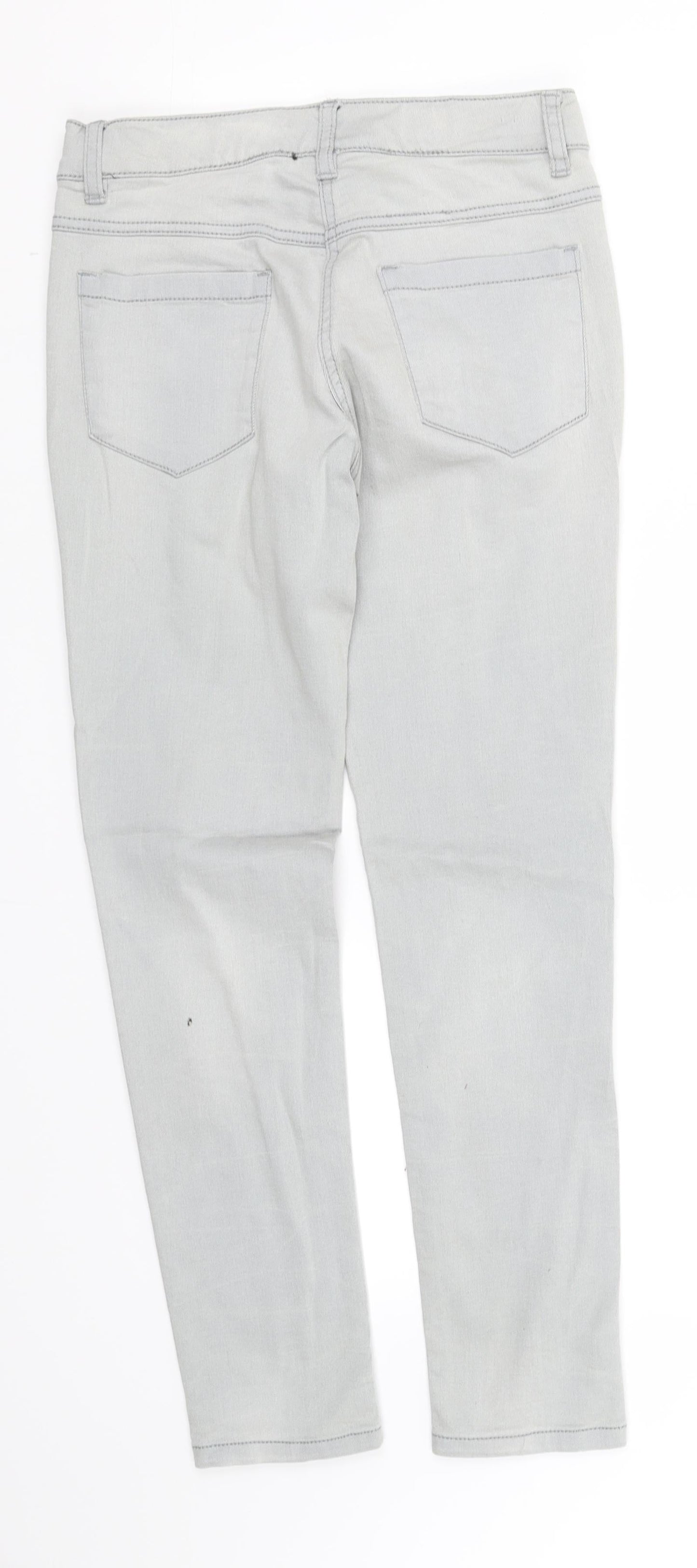pre worn Womens Grey   Straight Jeans Size 12 L30 in