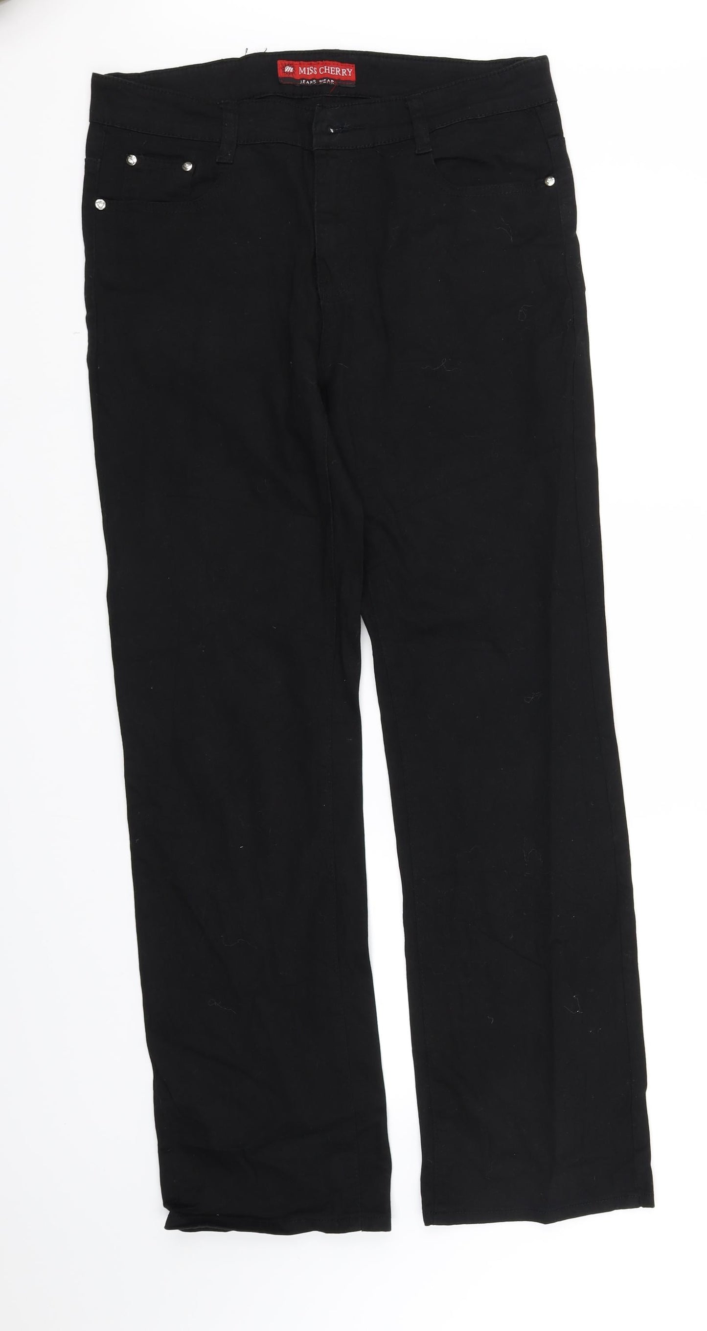 miss cherry  Womens Black   Trousers  Size 12 L35 in
