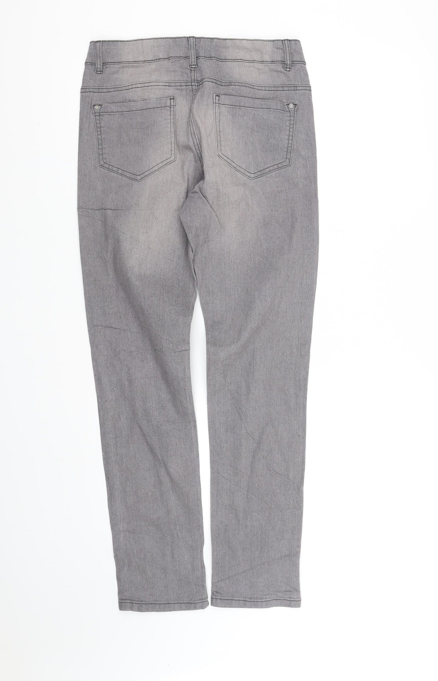 pre worn Womens Grey   Straight Jeans Size S L32 in