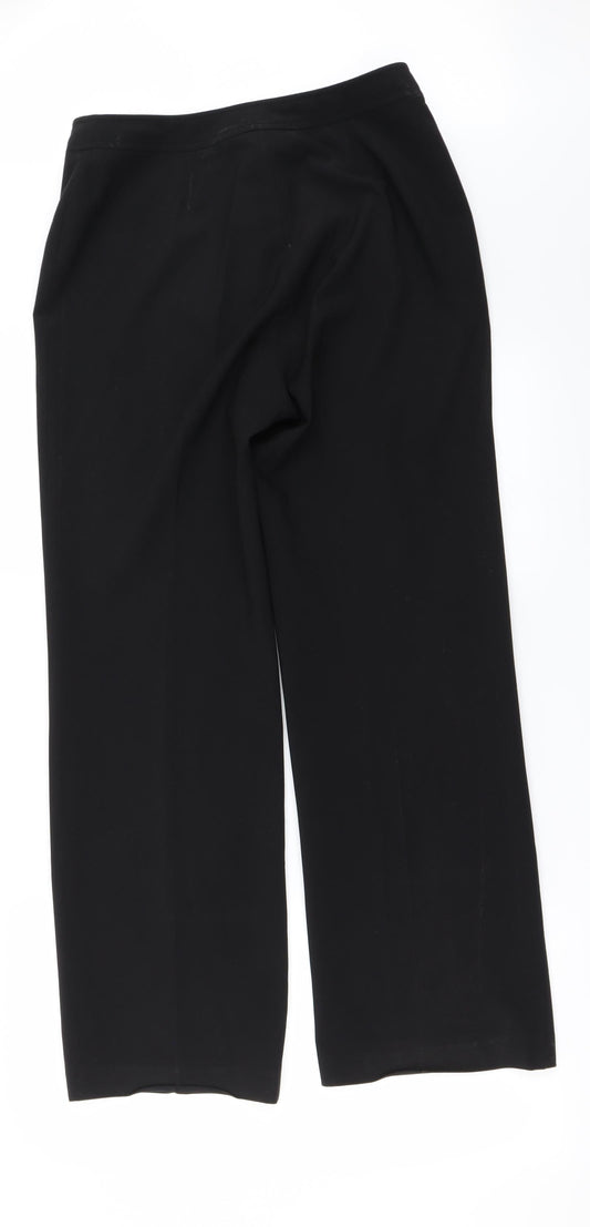 Preworn Womens Black   Trousers  Size 12 L26 in