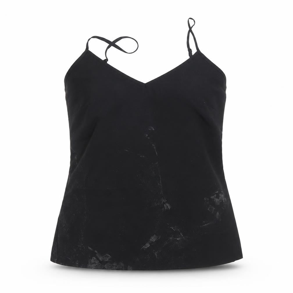Front view of Marks & Spencer women’s black basic t-shirt, size UK 6