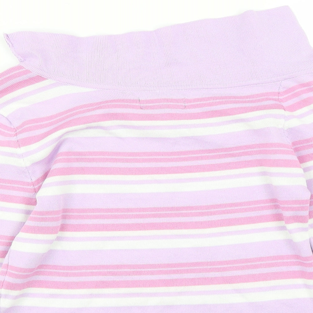QED London Womens Purple   Basic Polo Size M