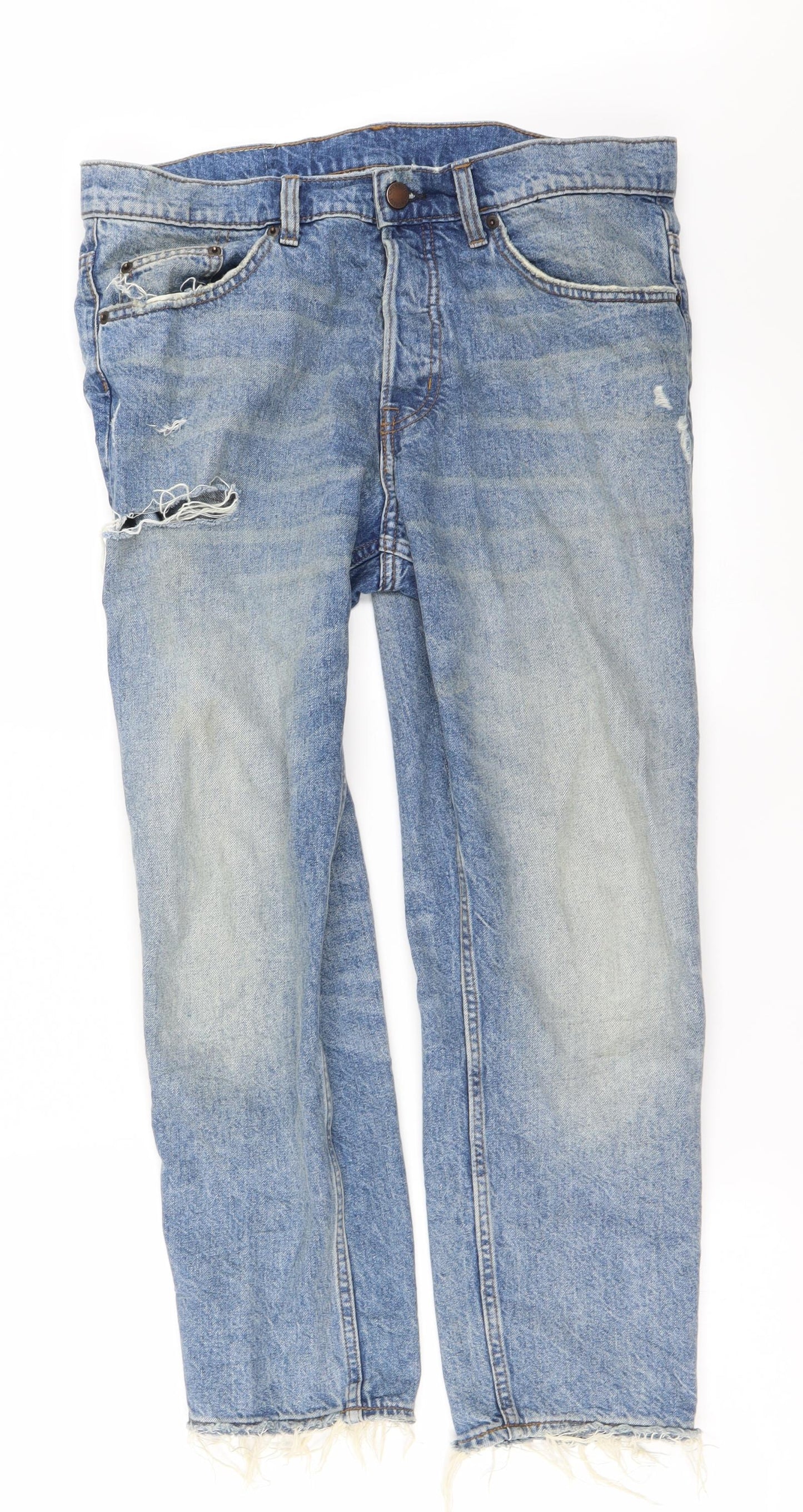Preworn Womens Blue   Straight Jeans Size 32 in L23 in