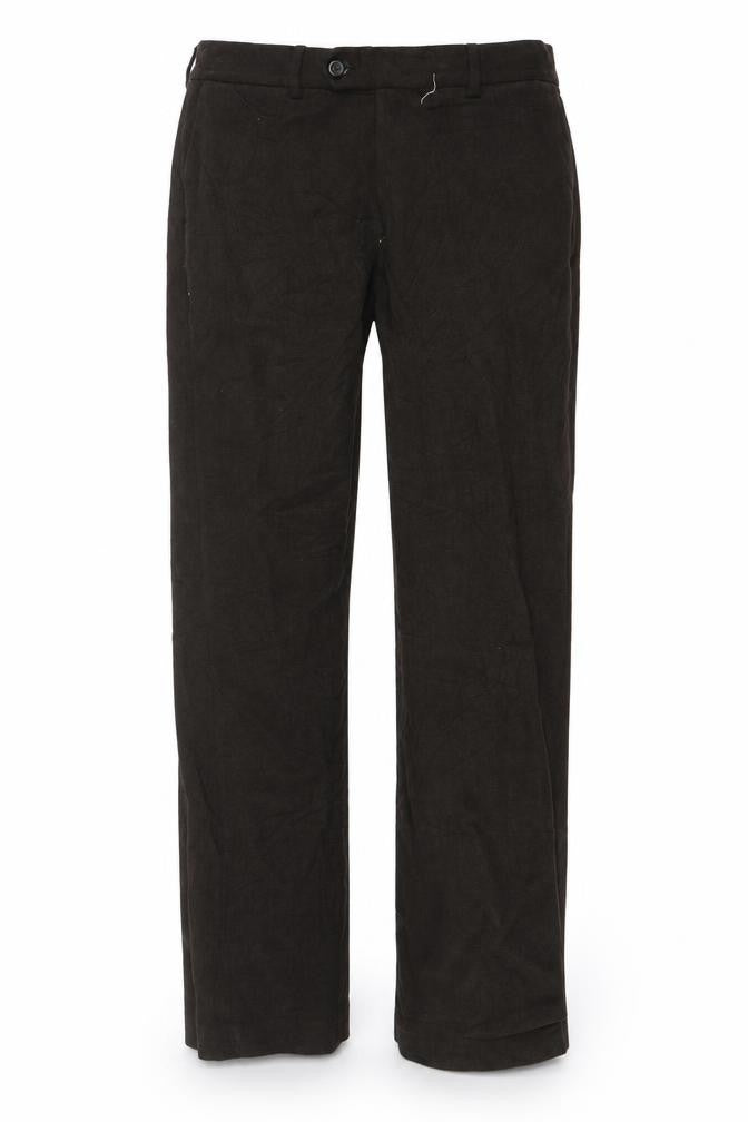 Front view of women’s brown straight jeans, size UK 30, in, 27-inch leg