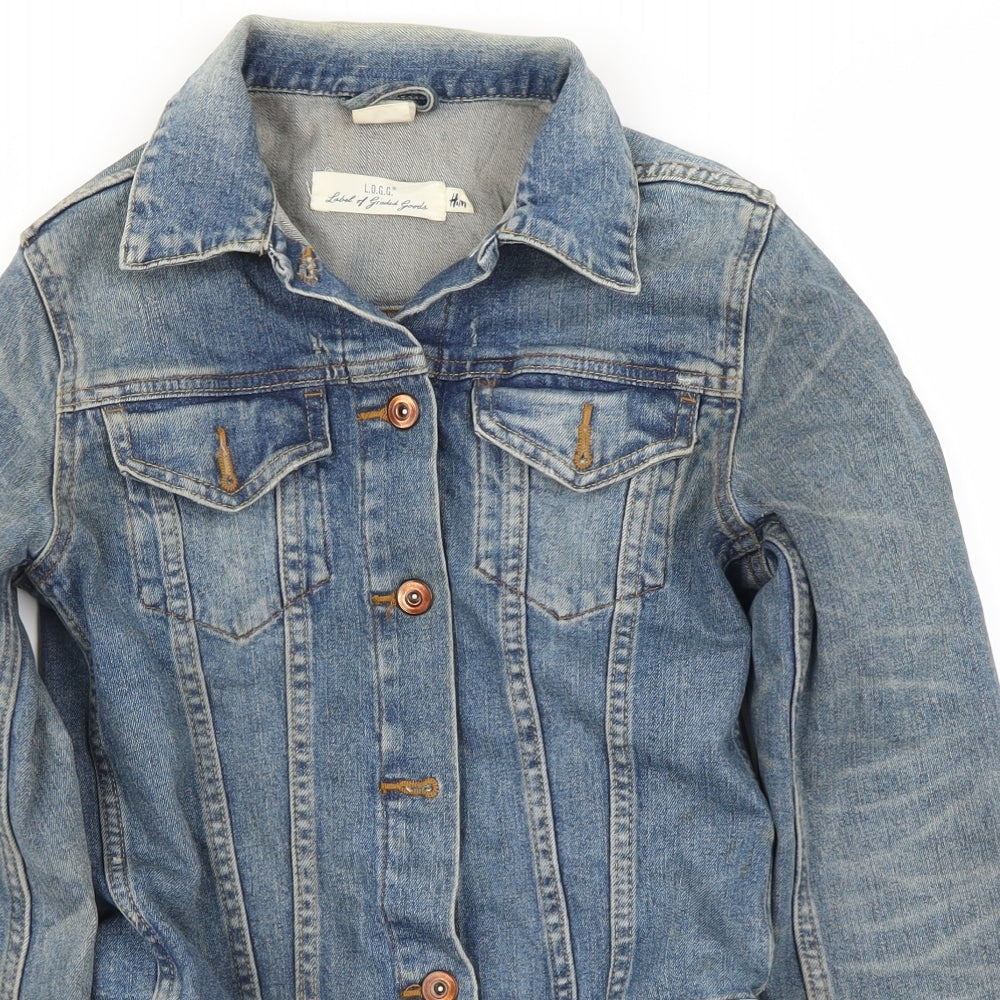H&M Womens Blue   Jacket Coat Size 4