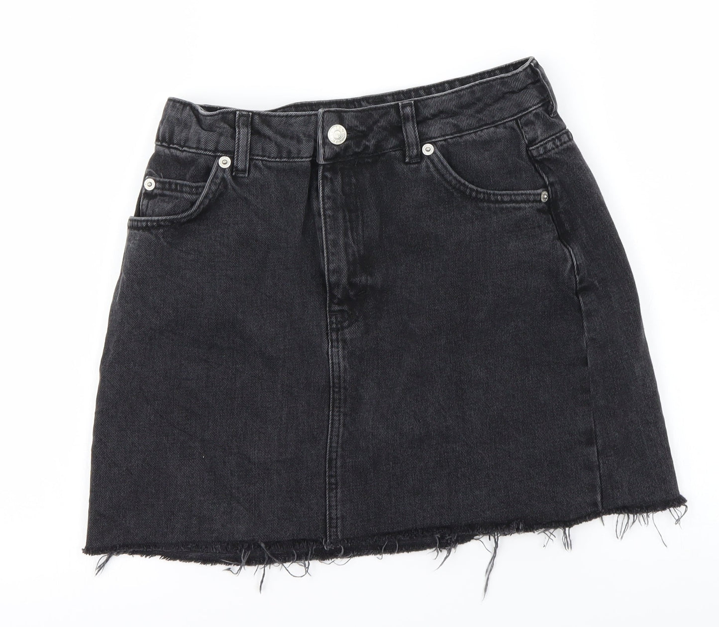 Topshop Womens Black   A-Line Skirt Size 8