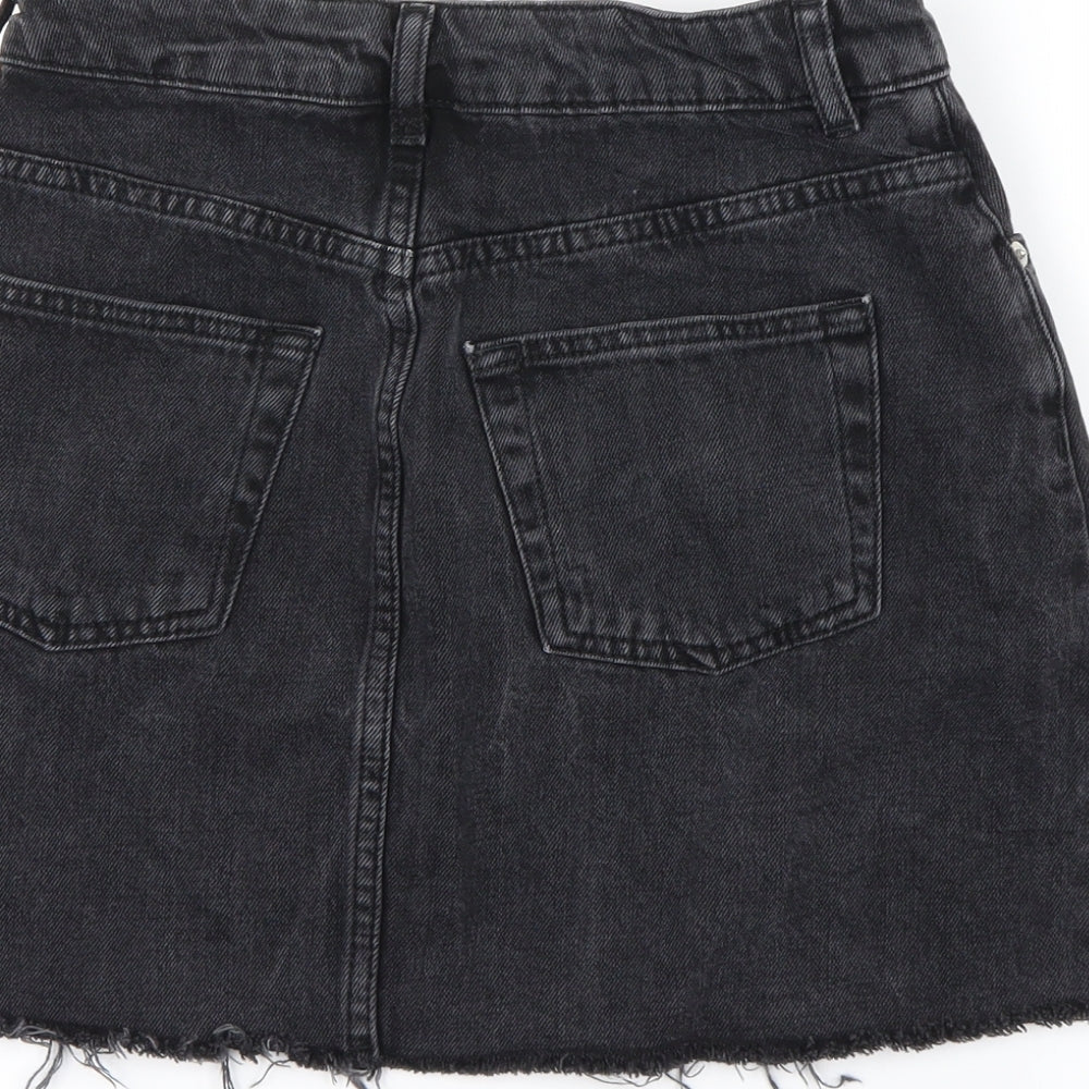 Topshop Womens Black   A-Line Skirt Size 8