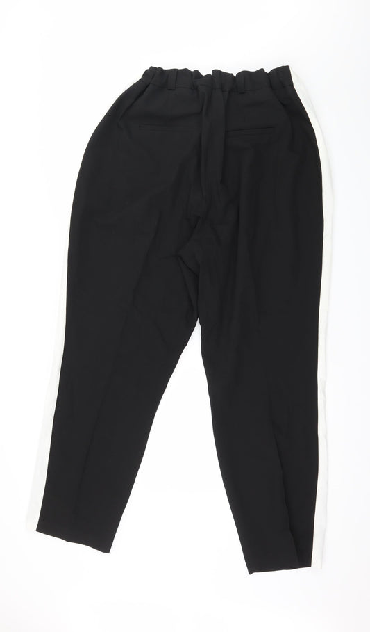 Edit Womens Black Striped  Trousers  Size 40 in L30 in