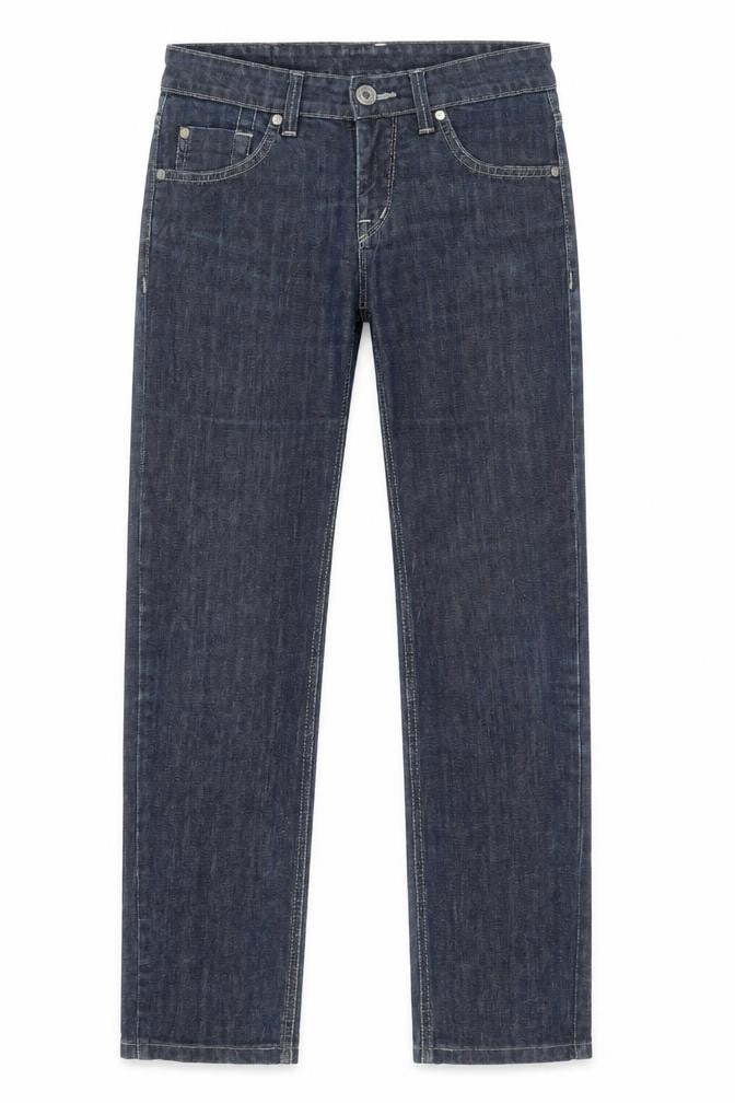 Front view of COD women’s pink denim straight jeans, size UK 32, in, 29-inch leg