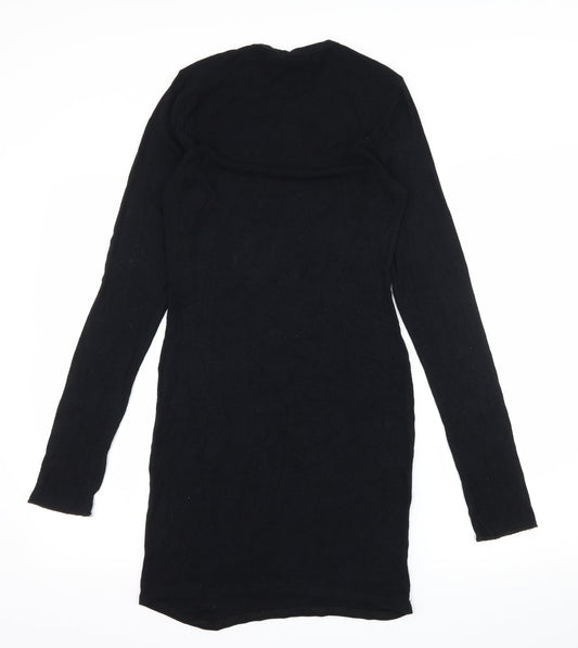 PRETTYLITTLETHING Womens Black  Jersey Bodycon  Size 12