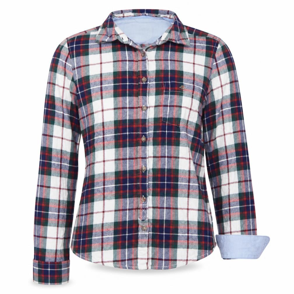 H&M Womens Red Check  Basic Button-Up Size 4
