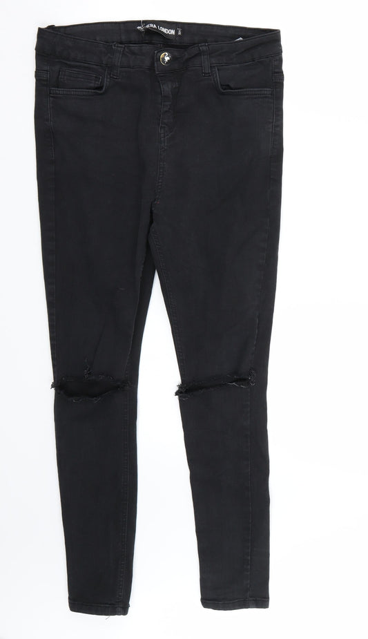 Hera London Womens Blue   Skinny Jeans Size 32 L32 in - v