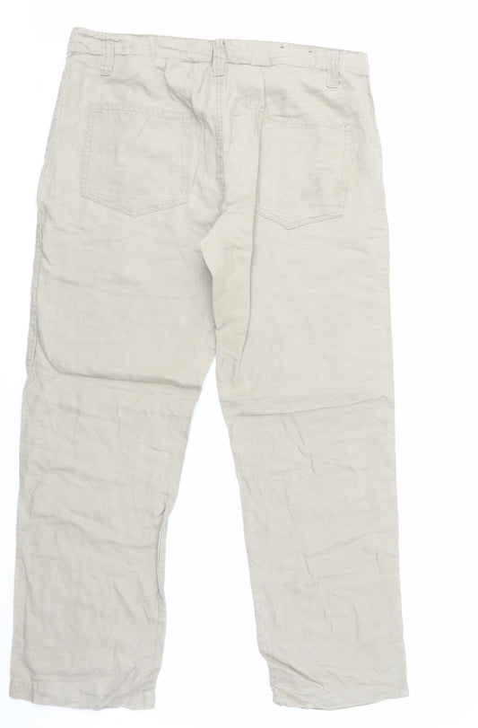 H&M Womens Beige   Trousers  Size 34 in L32 in