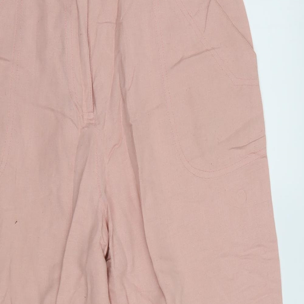 Casual Comfort Womens Pink   Trousers  Size 14 L25 in