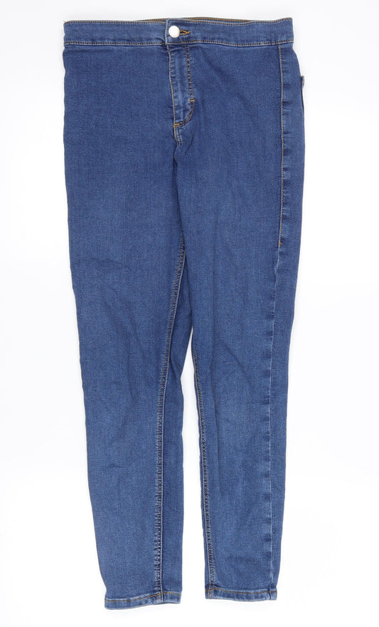 Topshop Mens Blue  Denim Straight Jeans Size 28 in