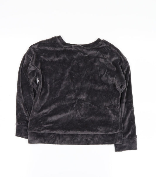 NEXT Girls Grey   Pullover Sweatshirt Size 7 Years  - stars