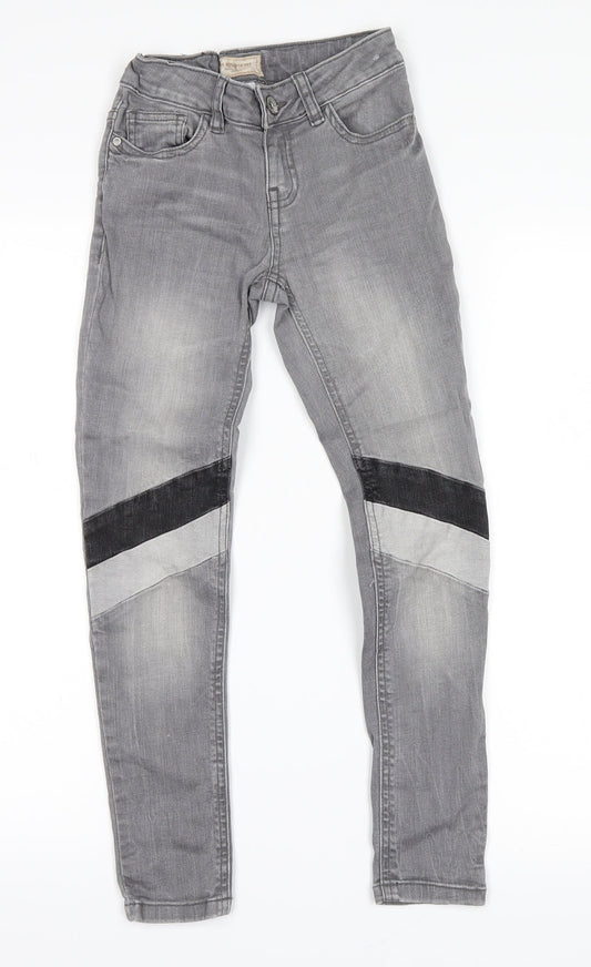 NEXT Girls Grey  Denim Straight Jeans Size 9 Years