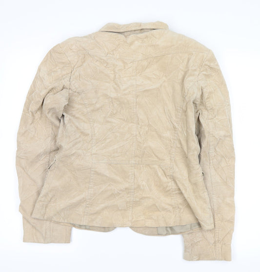 New Look Womens Beige  Corduroy Jacket  Size 12