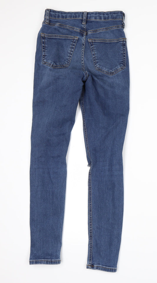 Topshop Mens Blue  Denim Straight Jeans Size 26 in L31 in