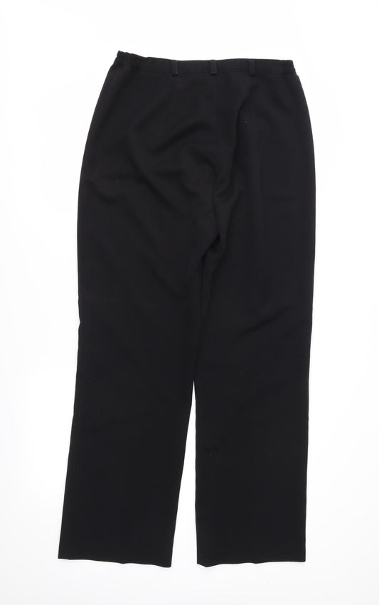 Preworn Womens Black   Trousers  Size 12 L31 in