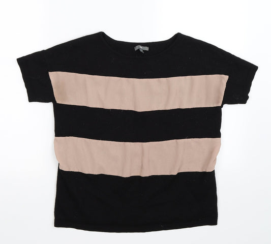 Gap Womens Black Striped Knit Pullover Jumper Size M