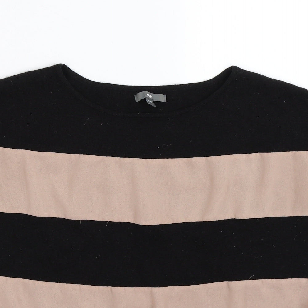 Gap Womens Black Striped Knit Pullover Jumper Size M