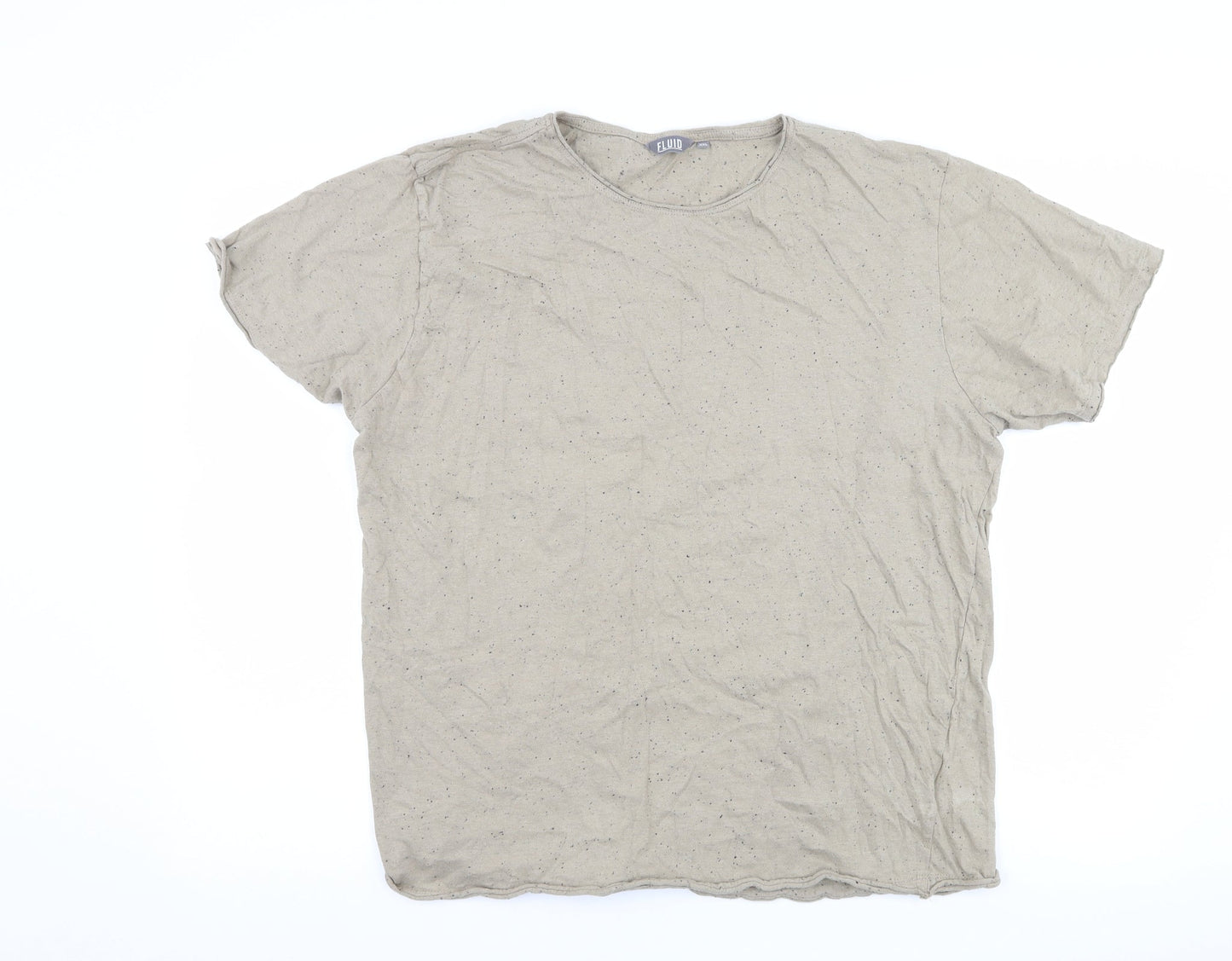 Fluid Mens Brown    T-Shirt Size 2XL