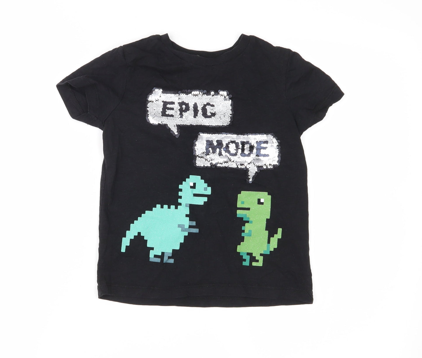 George Boys Black  Jersey Basic T-Shirt Size 3-4 Years  - Gaming
