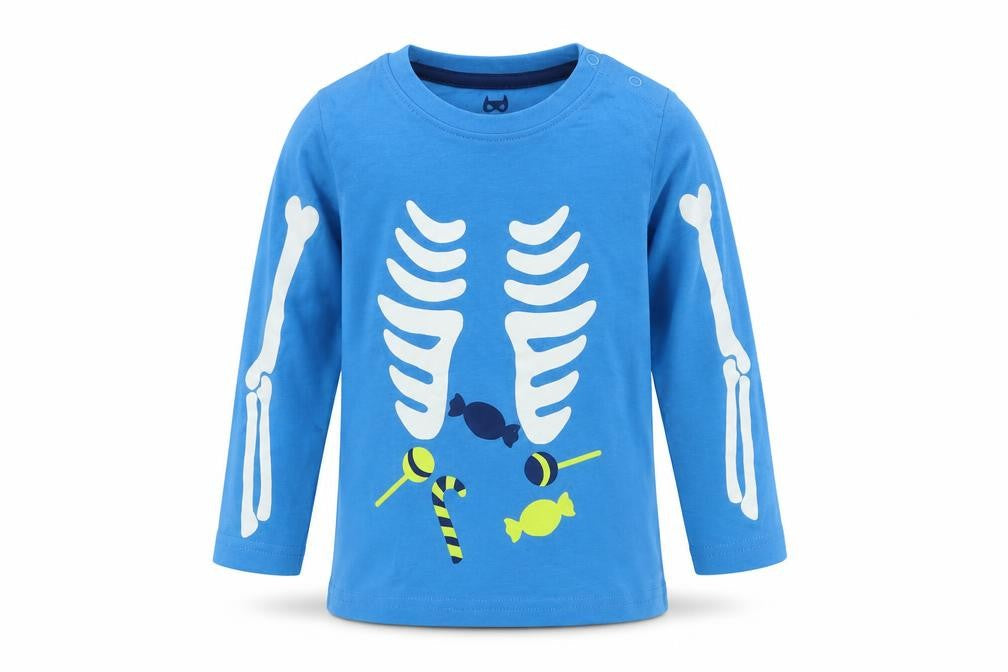 Lupilu Boys Blue  Jersey Basic T-Shirt Size 12-18 Months  - Bones