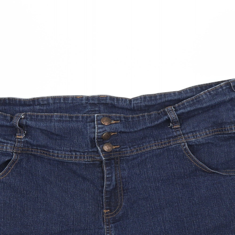 YesYes Womens Blue   Hot Pants Shorts Size 22