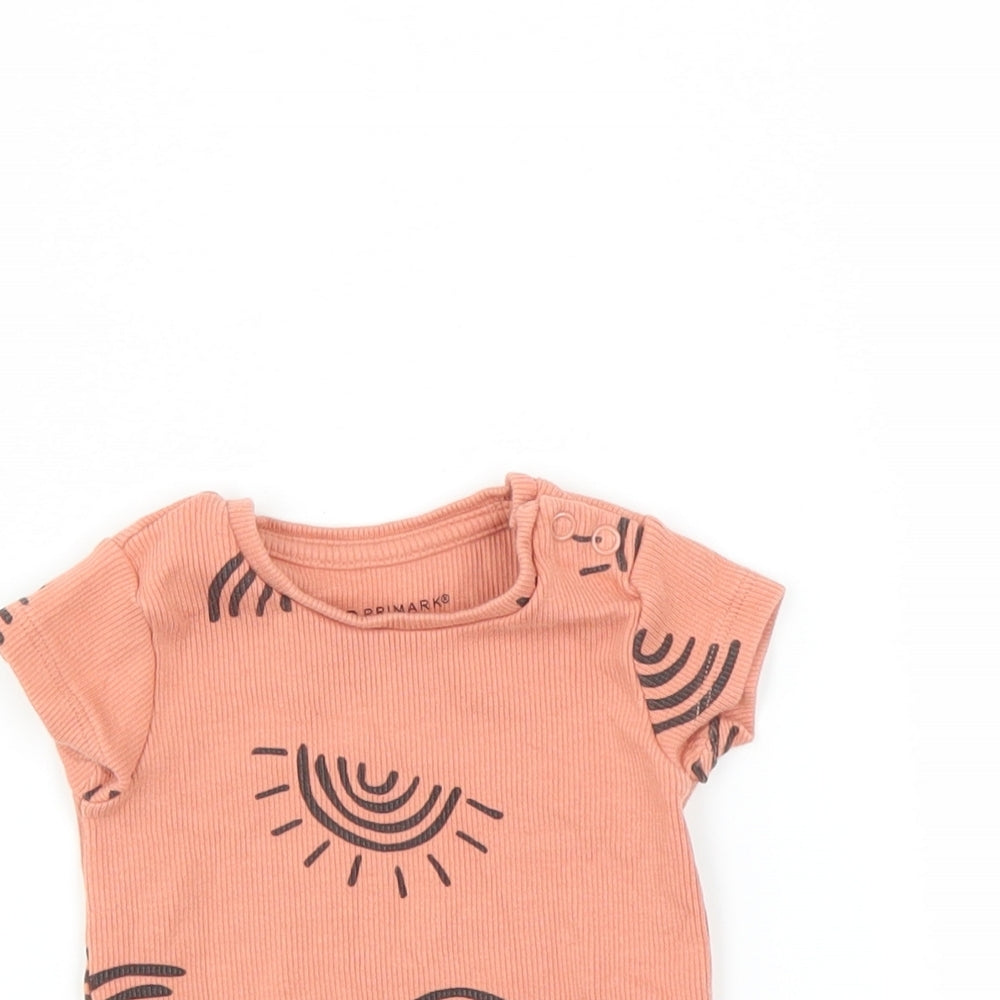 Primark Girls Orange   Basic T-Shirt Size 0-3 Months