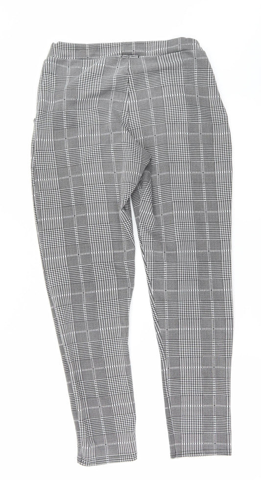 EDGE Womens Grey Check  Trousers  Size 10 L29 in