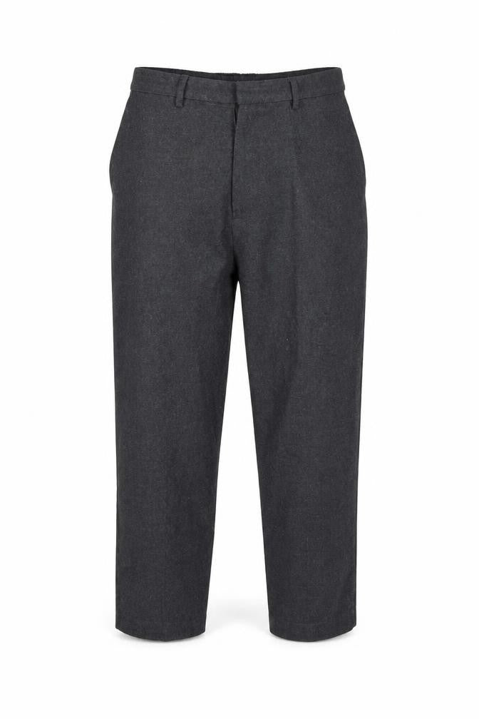 Front view of Preworn boys’ grey dress pants trousers, size XL