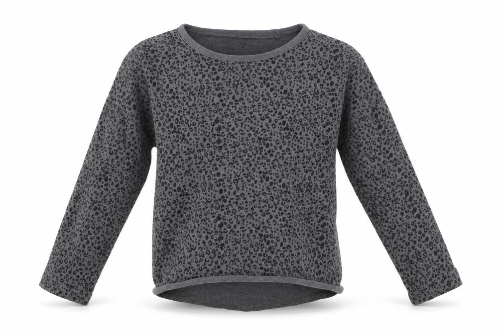 Next Girls Grey Animal Print  Pullover Jumper Size 7-8 Years