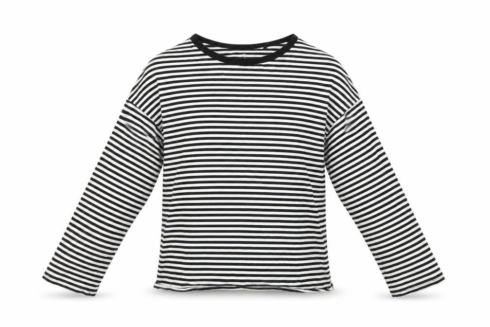 Next Girls White Striped  Pullover Sweatshirt Size 7-8 Years