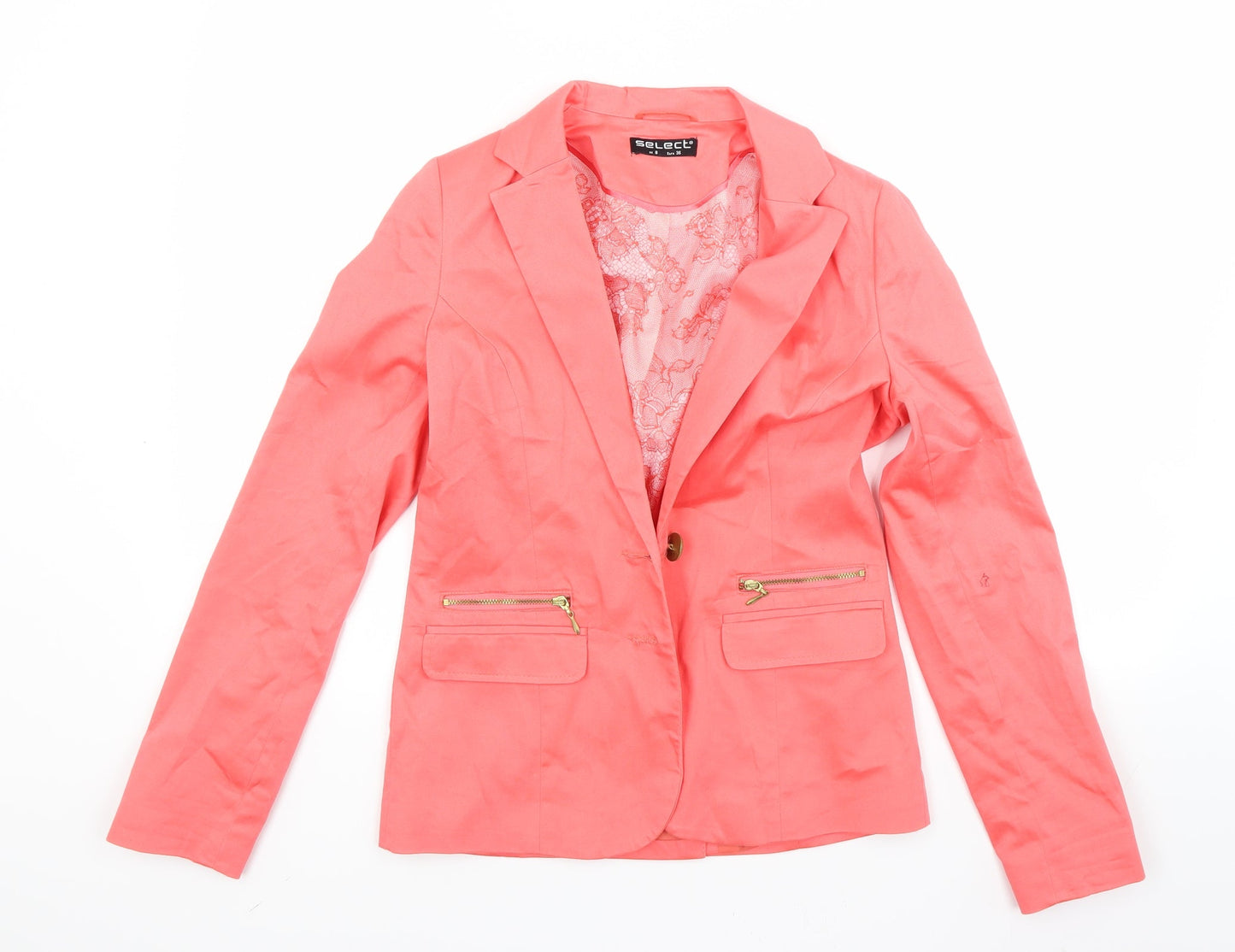 Select Womens Red   Jacket Coat Size 8