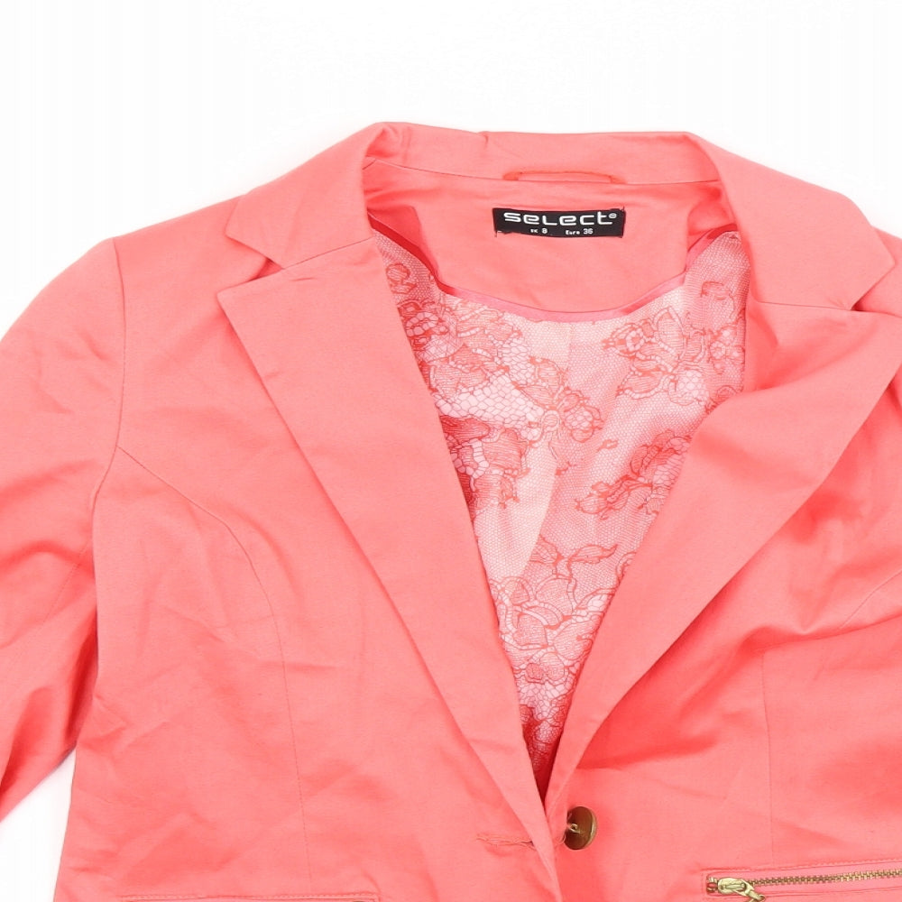Select Womens Red   Jacket Coat Size 8
