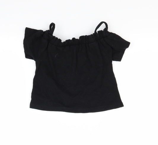 Primark Girls Black   Pullover Jumper Size 7-8 Years