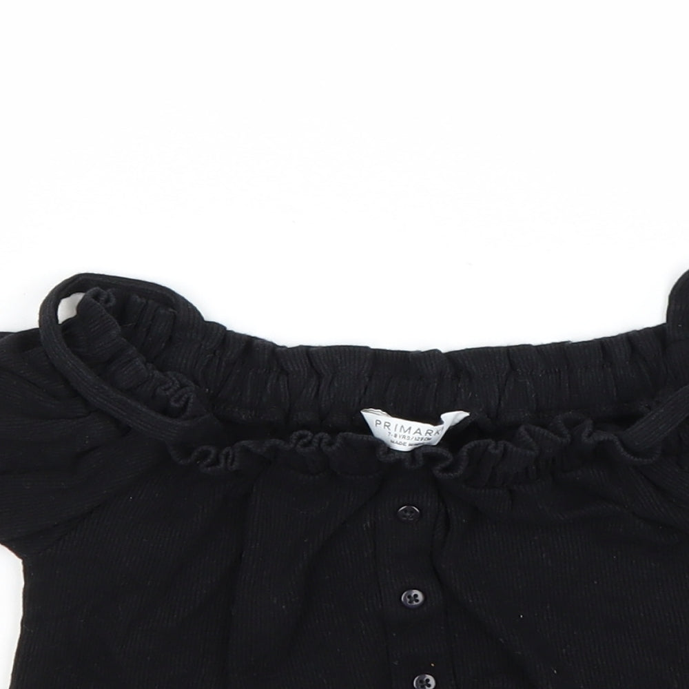 Primark Girls Black   Pullover Jumper Size 7-8 Years