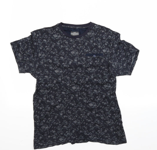 NEXT Womens Blue Floral  Basic T-Shirt Size S