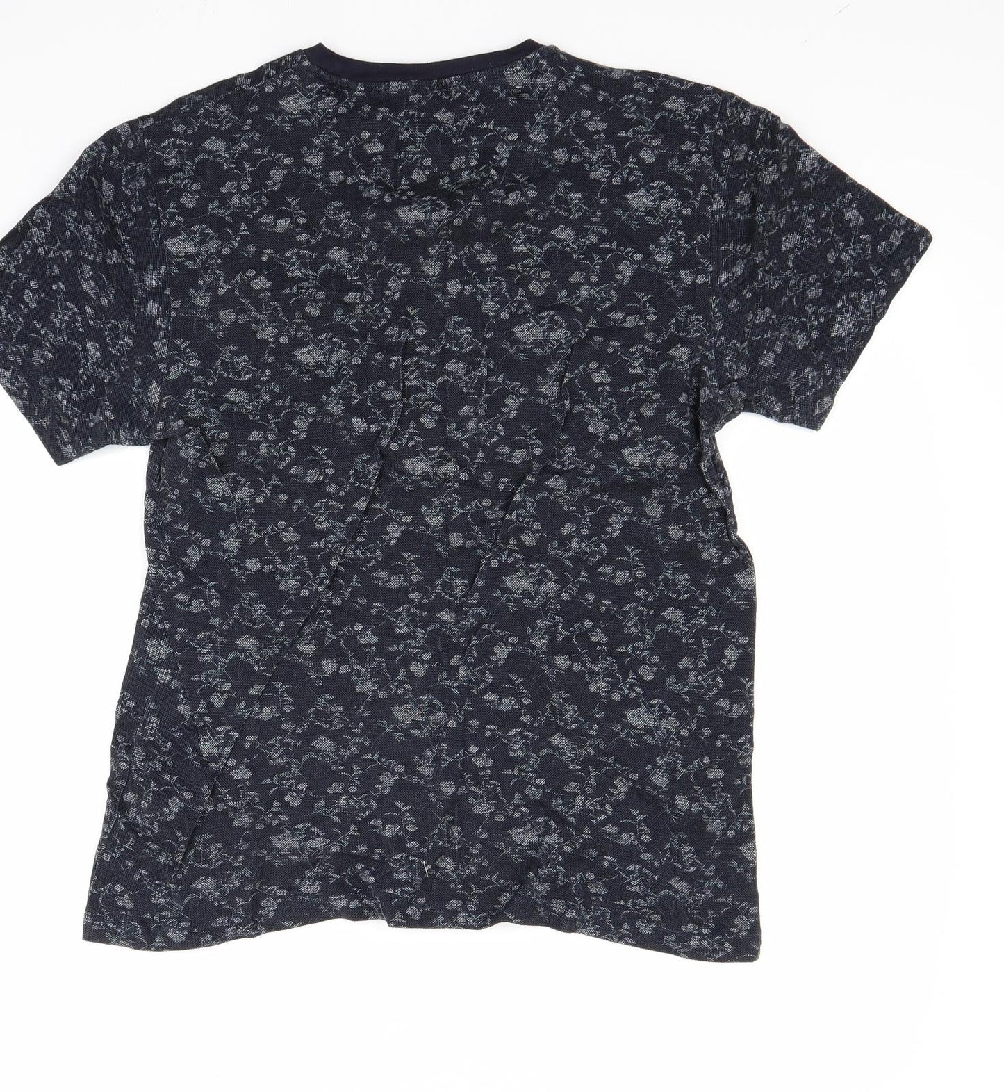 NEXT Womens Blue Floral  Basic T-Shirt Size S