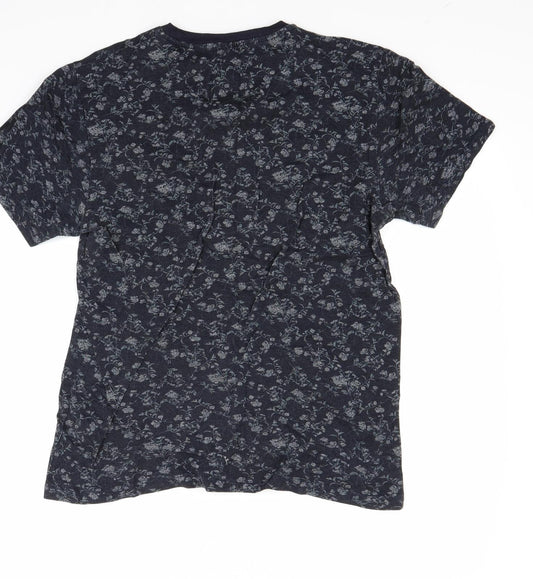 NEXT Womens Blue Floral  Basic T-Shirt Size S