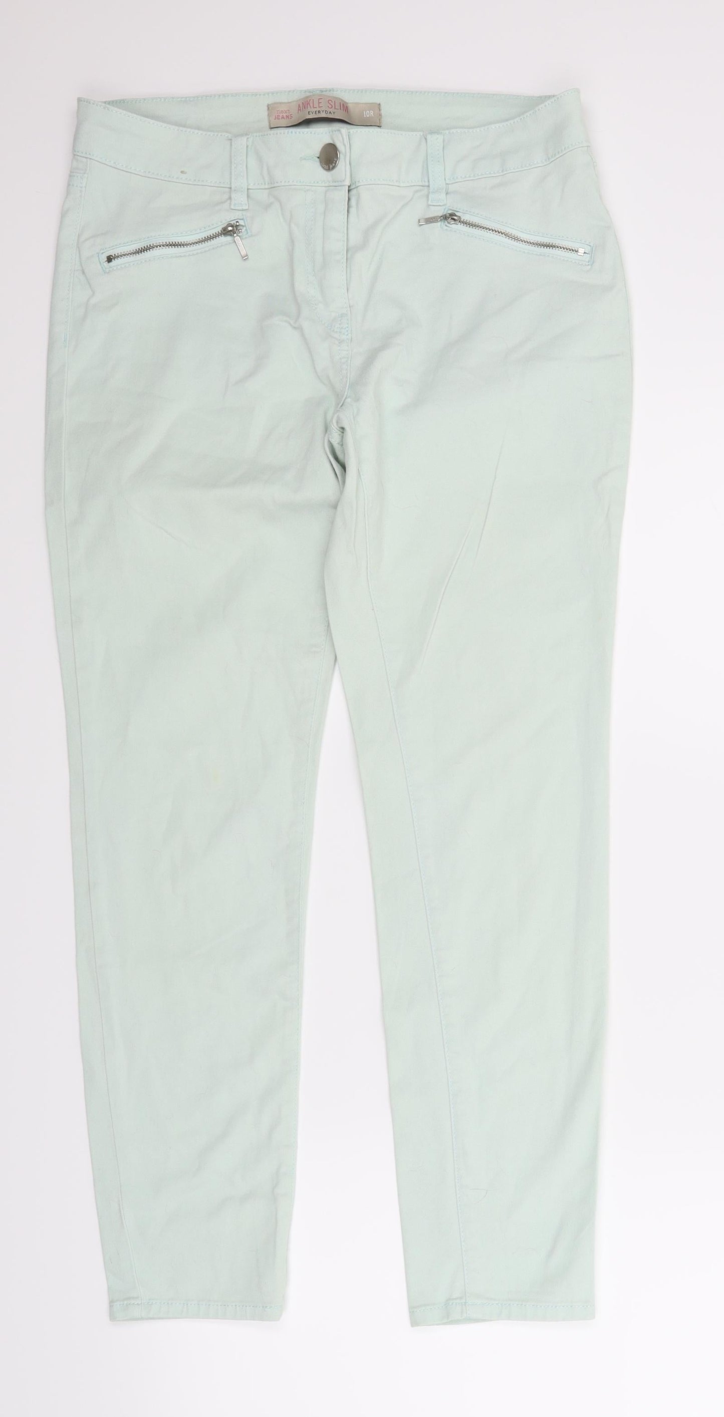 NEXT Womens Green   Chino Trousers Size 10 L26 in