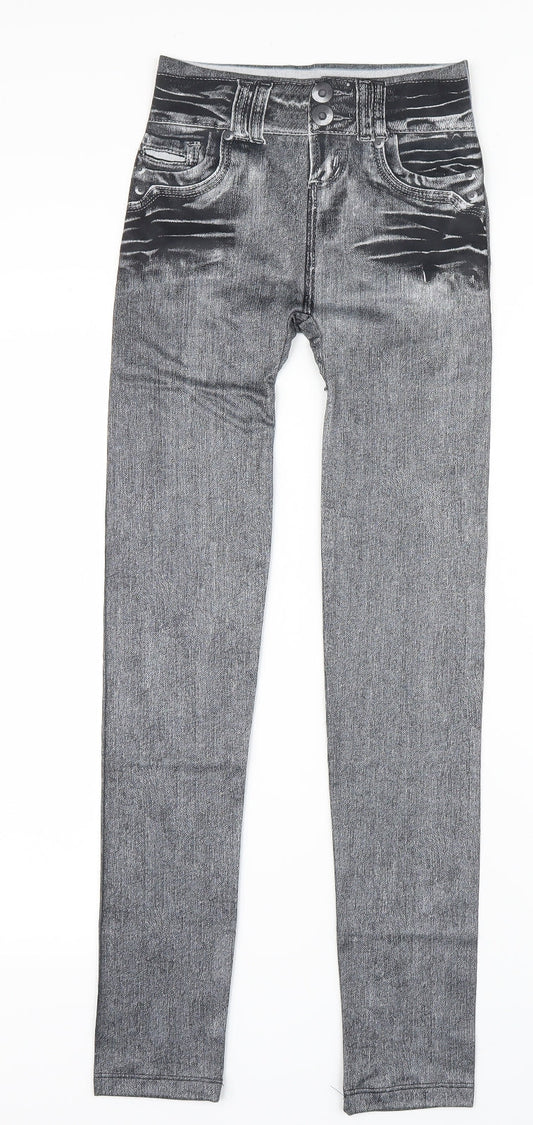 Zlimmy Womens Grey   Jegging Leggings Size S L28 in