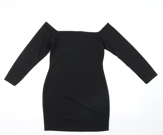 PRETTYLITTLETHING Womens Black   Shirt Dress  Size 10