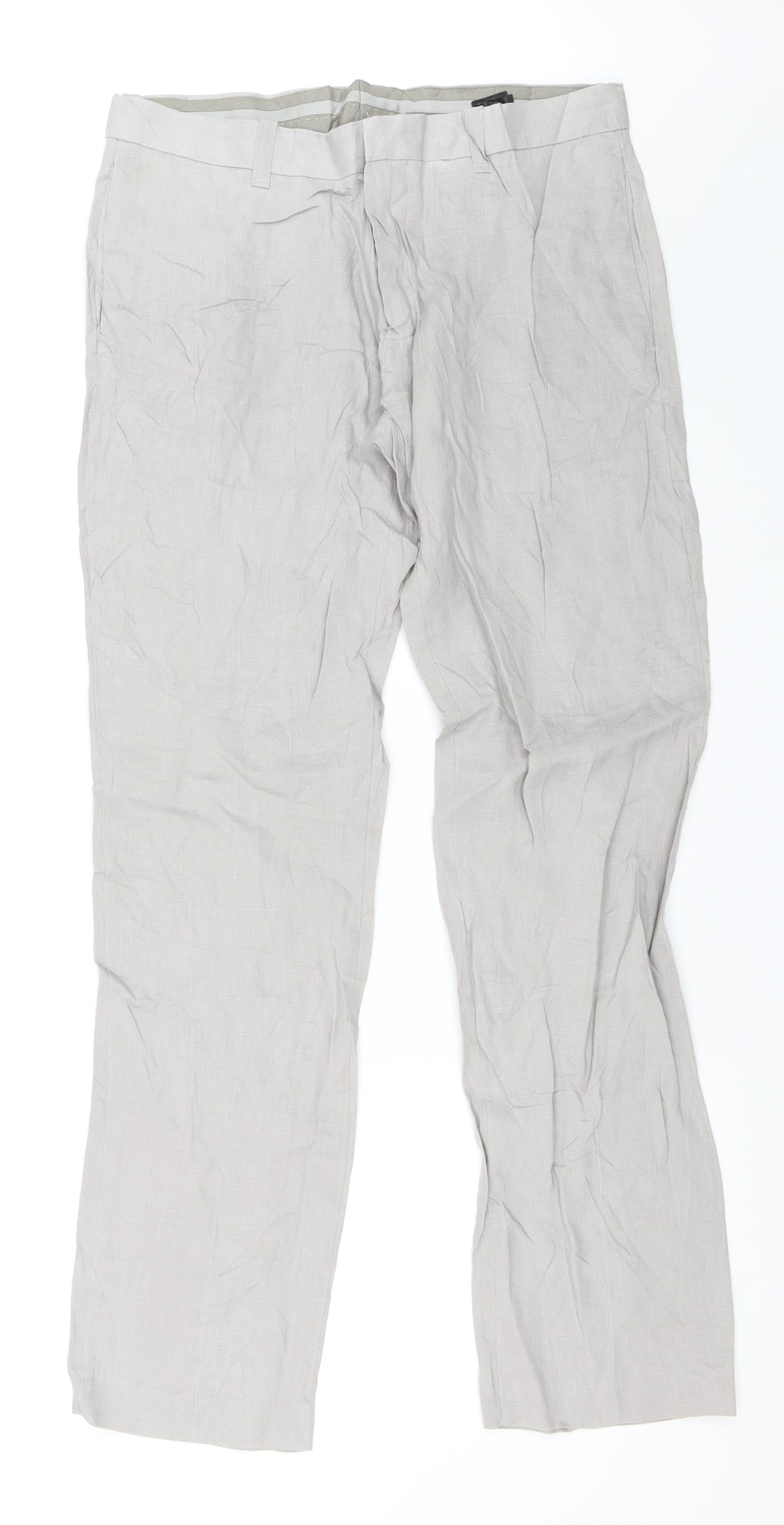 H&M Womens Beige   Trousers  Size 50 L33 in