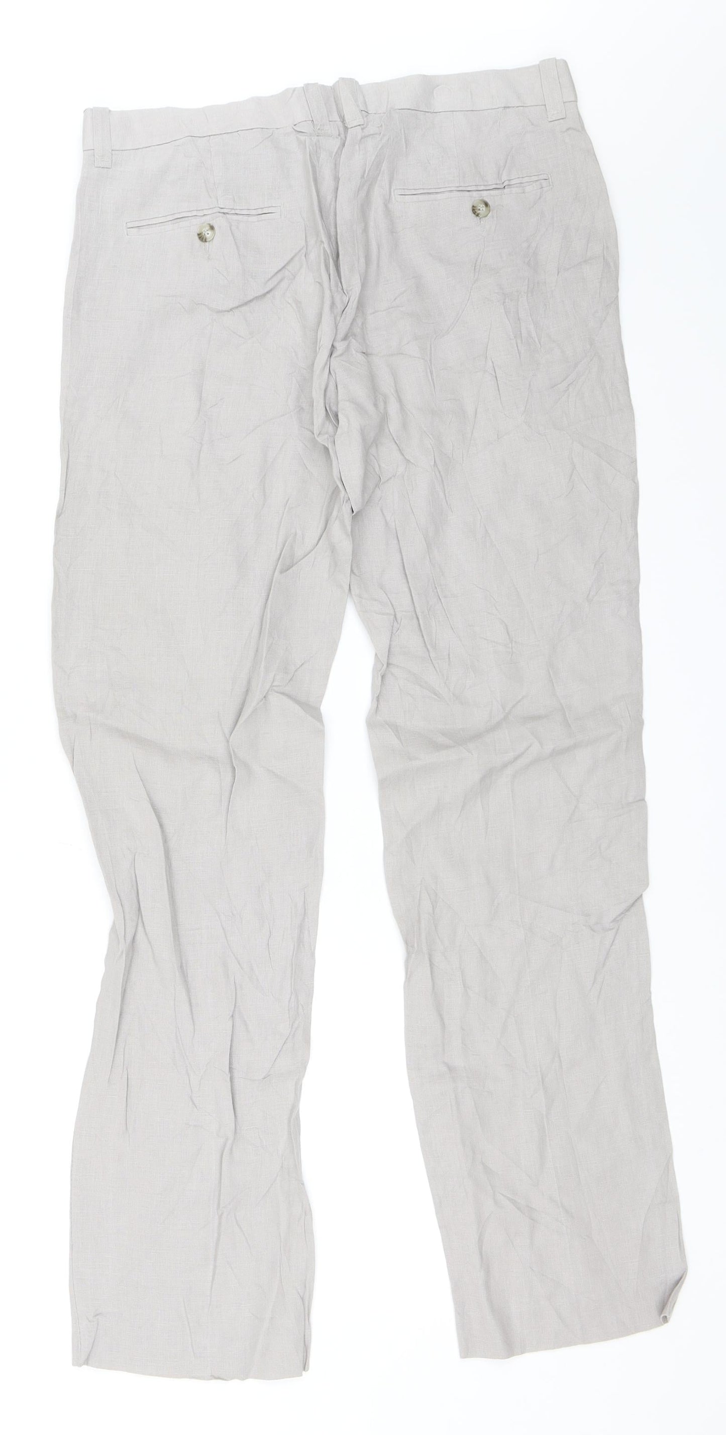 H&M Womens Beige   Trousers  Size 50 L33 in