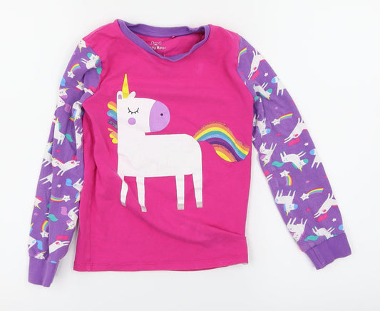 Harry Bear Girls Pink Solid  Top Pyjama Top Size 8 Years  - Unicorns